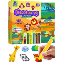 PURPLE LADYBUG DIY Fun Creative Bead Art Making Kit for Kids Ages 4 5 6 7 8 – Animal World Theme Birthday Gift for Boys & Girls, Arts & Crafts Set w