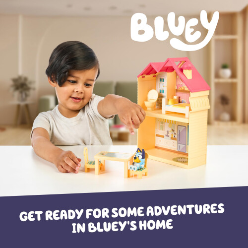 Bluey Bluey Mini Home Playset Compact House Playset With Carry Handle Three Diffe 1