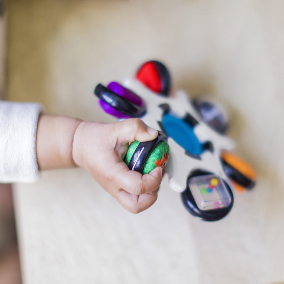 Baby Einstein Curiosity Clutch Fidget Sensory Toy And Pop It Rattle, Bpa Free Infant Teether, Age 3 Months+