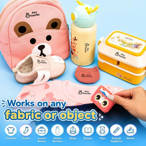 KiddoSpace Name Stamps for Kids Clothes  Kiddostamp Double Sided Customized 2