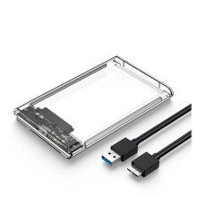 Caixa HDD Branca Transparente para Caixa RíGida Caixa de Disco RíGido de 2,5 Polegadas para USB 3.0 Tipo-C 3.1 Caixa de Disco RíGido Externo