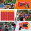 YAAVAAW 30Pcs Big Red Mega Bullets Foam Darts95cm Refill Large Bullets Mega 6