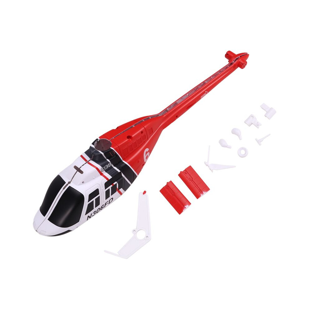 Rc Toy Helicopter Upgrade C138 Fuselage Shell Kit For Rc Era C138 Bell 206 1:33 Rc Toy Helicopter Parts Red 6032742732714