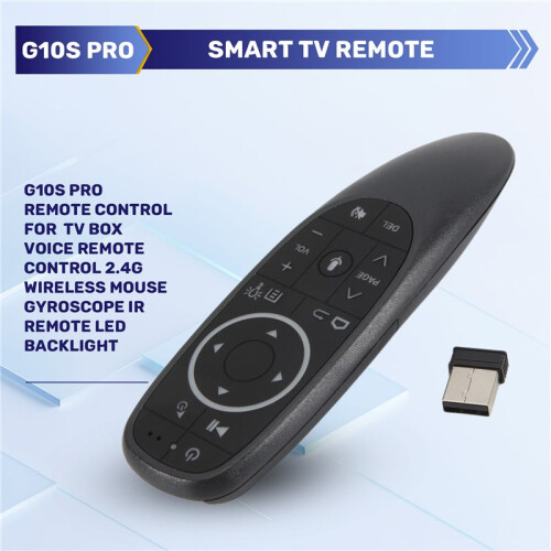 G10S Pro Remote Control for Android TV Box Voice Remote Control 2.4G Wireless Mouse Gyroscope IR Remote LED Backlight 1