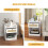 Homcom Mesitas de Noche Blanco 40 x 40 x 53 cm 6