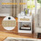 Homcom Mesitas de Noche Blanco 40 x 40 x 53 cm 5