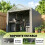 Outsunny Carpa para Herramienta Gris 160 x 218 x 172 cm 5