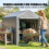 Outsunny Carpa para Herramienta Gris 160 x 218 x 172 cm 2