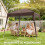 Outsunny Carpa Plegable Marrón 240 x 240 x 250 cm 4