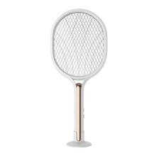 Electric Fly Swatter 2500V Rechargeable Bug Zapper Racket Dual Modes Mosquito Swatter for Indoor, Office, and Backyard