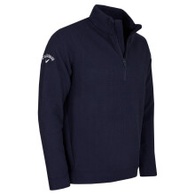 (M, Peacoat) Callaway Golf Mens Long Sleeve Waffle 1/4 Zip Thermal SwingTech Sweater