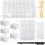 Embroidery Floss Organizer - Thread Storage Box with 24 Removable Compartments, 40 Hard Plastic Floss Bobbins & Stickers 1