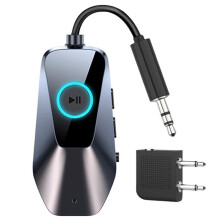 5.4 Transmitter Receiver, 3.5mm Wireless AUX Audio Adapter, Dual Pairing for TV, PC, Car, Stereo, Airplane