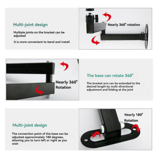 Foldable Projector Hanging Holder Wall Mount Stand with 1/4Inch Screw Size for Secure Ceiling and Wall Mounting Rack 1