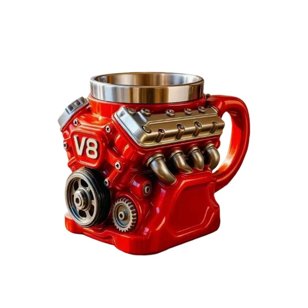 V8 Engines Stainless Steel Coffee Mug,Outdoor Cup Car Engine Coffee Cup With Insulated Handle For Car Lovers Gift 4713132246104