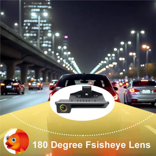 Rückfahrkamera mit AHD 2K Fisheye-Objektiv, Kabellosem 6-M-Kabel für  X1 X3 E39 E53 E82 E88 E84 E90 E91 E92 E93 E60 E61 2
