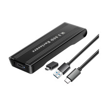 New Flip M2 Solid State Drive Box NVME Dual Protocol Notebook SSD Mobile Hard Drive Box Type-C