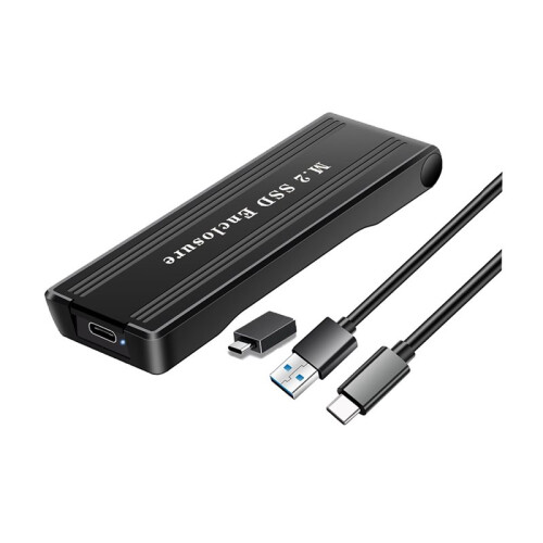 New Flip M2 Solid State Drive Box NVME Dual Protocol  Notebook SSD Mobile Hard Drive Box Type-C