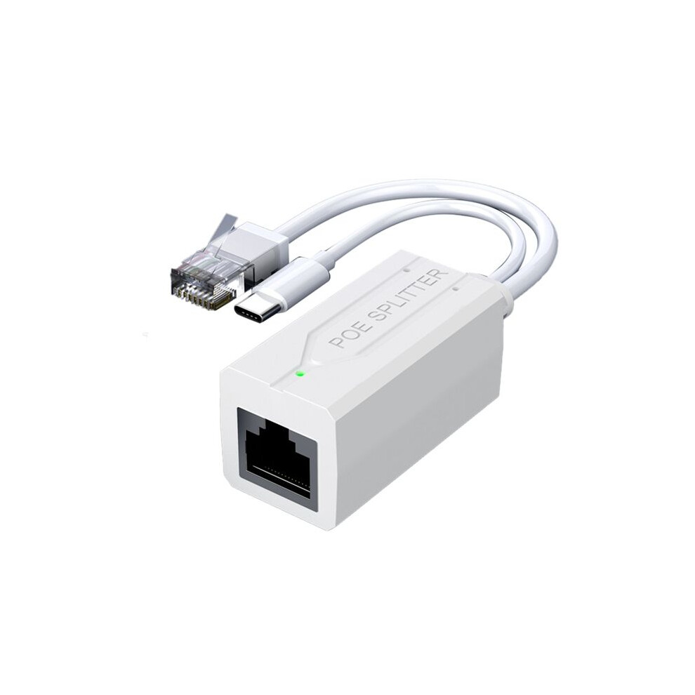 100Mbps Usb Type C Poe Splitter 48V To 5V For Various Electronic Networking Transmission 4712502096851