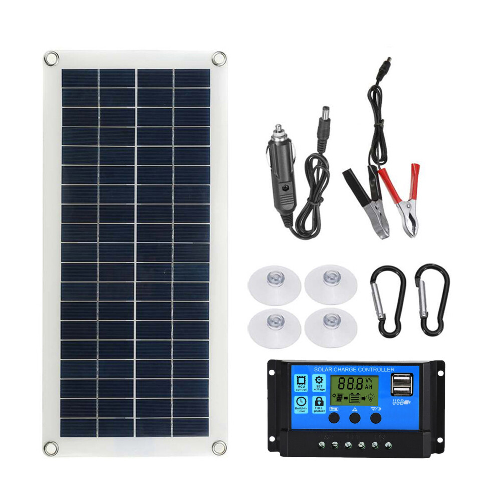 20W Solar Panel Kit 12V Flexible Usb Controller 7293282939318