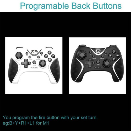 For Switch2 NS Pro Wireless Gamepad for  Lite OLED PC Android Continuous Vibrations Game Controller Black&White
