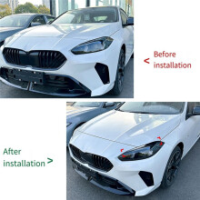 Car Front Headlight Eyebrow Light Eyelid Eyebrow for 1 Series F70 2 Series F74 2024+ Carbon Fiber Pattern