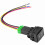 12V 4 Pole Push Button Switch with LED Harness 12