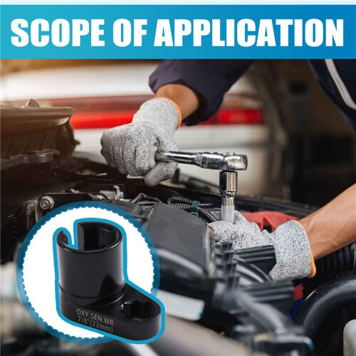 Conjunto de Chaves de Soquete de Sensor de Oxigênio para Carro, Soquetes de 22 mm, 1/2 Polegadas, 3/8 Polegadas, Ferramenta de Remoção de Sensor de 1