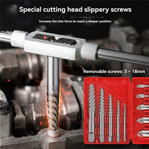 10Pcs Broken Wire Nut Extractor Bolt Guillotine Screw Drill Bit Removal Slip Wire Thick Teeth Extractor Remover Tool Set 1