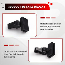Paire de Charnières Haute Résistance avec Ressort Intégré pour Phonographe Vinyle pour Keenwood KD-291R