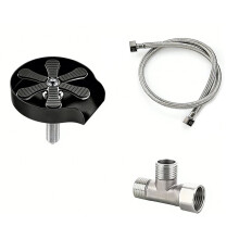 EU-Stecker-Wasserhahn-Glasreiniger, Hochdruck-Tassenreiniger für Küchenspülen, Glasreiniger für Bier-, Kaffee-, Milch- und Teetassen, Schwarz
