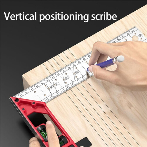 Quick Positioning Angle Ruler Drawing Tool High-Precision L-Shaped Right Angle Ruler Stainless Steel Angle Measure Ruler 1