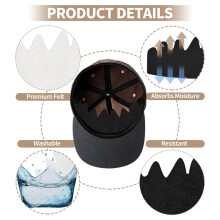 20 Doublures de Chapeau pour Casquettes de Baseball, Protection Contre la Transpiration en Feutre et Maintien de la Forme