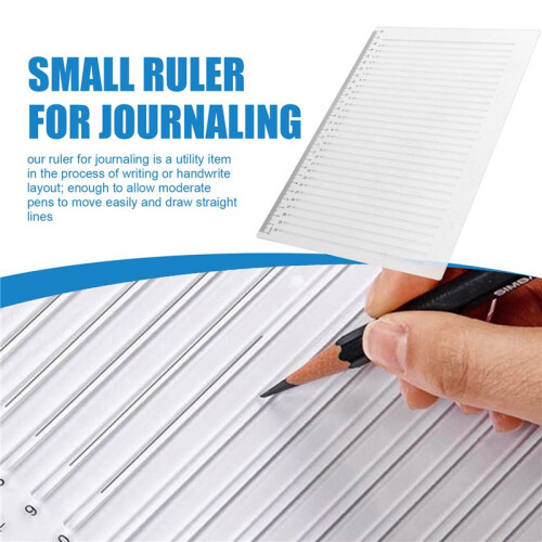 2 Pcs Straight  Stencil 28 cm Scale Calligraphy Template for Journaling Envelope Lettering Guide Template Stencil 2