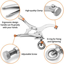 9 inch Drill Press Vice Clamp Woodworking Holding with Lock and Release Lever Locking Pliers