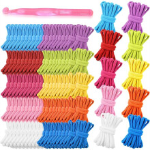 1000 Boucles de Recharge pour Tissage de 18 cm avec Crochet, Boucles de 10 Couleurs pour la Confection de Maniques, Élastiques en Nylon pour Loisirs