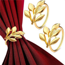 20 Ronds de Serviette Dorés en Forme de Feuille D'Arbre, Style Western, pour Hôtel et Mariage
