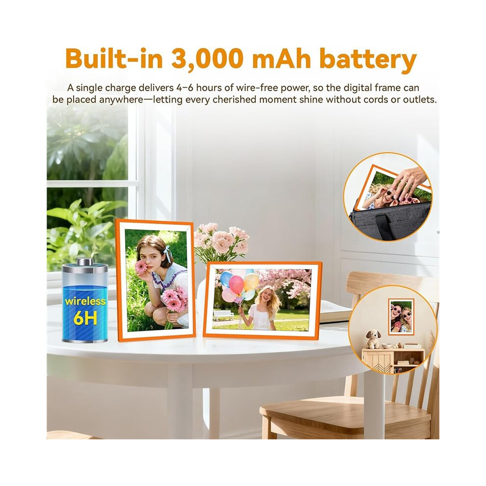 Digital Photo Frame Electronic Led Screen 10.1'' 1280X800 Hd Ips,Share Photos And Videos 6 Hours,32Gb 4713120641249