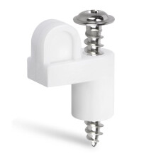 Lot de 48 Clips de Fixation pour Moustiquaire de Fenêtre de 3/8 Po, Clips Décalés, Clips de Retenue Blancs pour Fixer la Moustiquaire de Fenêtre