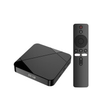 Boîtier TV Intelligent TX5 S905Y5 pour Android 14.0 avec Vidéo 4K, LAN, Wi-Fi 6, 5.0, Assistant Vocal, Télécommande et Clé Multimédia pour