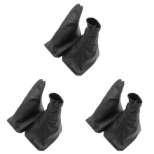 3X Car Shift Boot Shift Dust Cover Leather Gear Shift Cover with Handbrake Boot for CORSA C TIGRA B COMBO C A