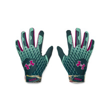 Guanti da Baseball Under Armour Uomo Clean Up Culture, (461) Blackout Teal/Comet Green/Magenta Pop, X-Large