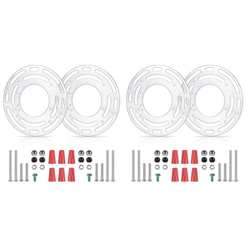 4 Pack Light Fixture Mounting Brackets, Ceiling Light Mounting Plate, Wall Light Mount Blocks with Screw and Nuts