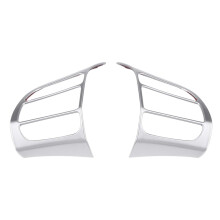 1 Pair Car Steering Wheel Cover Frame Trim Insert Sticker for Encino Kauai 2017-2020 SUV Silver