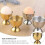 8X Egg Cups Set Stainless Steel Eggs Hard Boiled Eggs and Soft Tray Tool Holders Kitchen, Gold 5