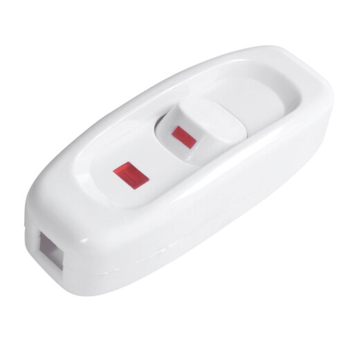 3X Compact White Plastic in- Cord Light Lamp 1