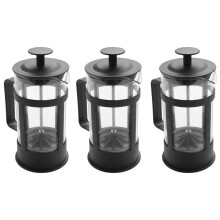 3X French Press Coffee & Tea Maker 12Oz, Thickened Borosilicate Glass Coffee Press Rust-Free and Dishwasher Safe