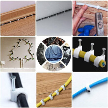 200pcs 7mm Cable Clamp Round Steel Cable Nail Clamp is Used to Organize Wire and Cable Fixed Type