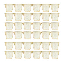 36 Golden Plastic Cup Disposable Water Cup Golden Powder 90OZ Juice Cup Dessert Cup Mousse Cup