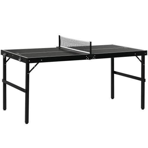 SPORTNOW 5ft Mini Table Tennis Table, Folding Ping Pong Table 1